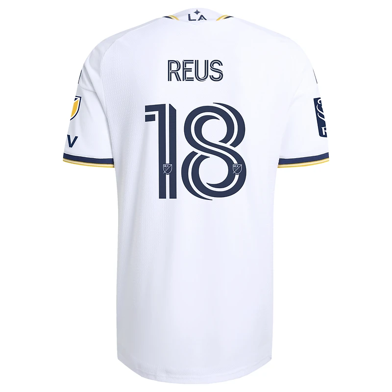 Maillot authentique adidas Marco Reus blanc LA Galaxy 2026 The VeloCITY Kit pour homme