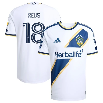 Maillot authentique adidas Marco Reus blanc LA Galaxy 2026 The VeloCITY Kit pour homme