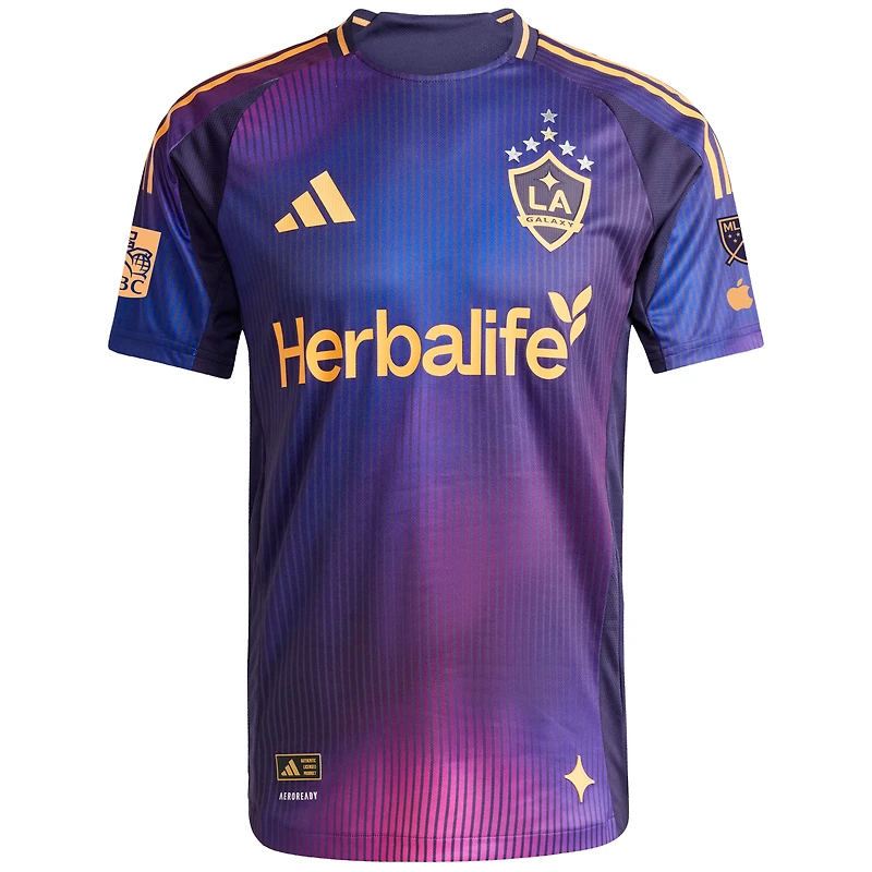 Men's adidas White LA Galaxy 2026 The VeloCITY Kit On-Field Authentic Patch Jersey