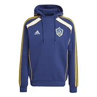 Men's adidas Navy LA Galaxy 2025 Travel Pullover Hoodie