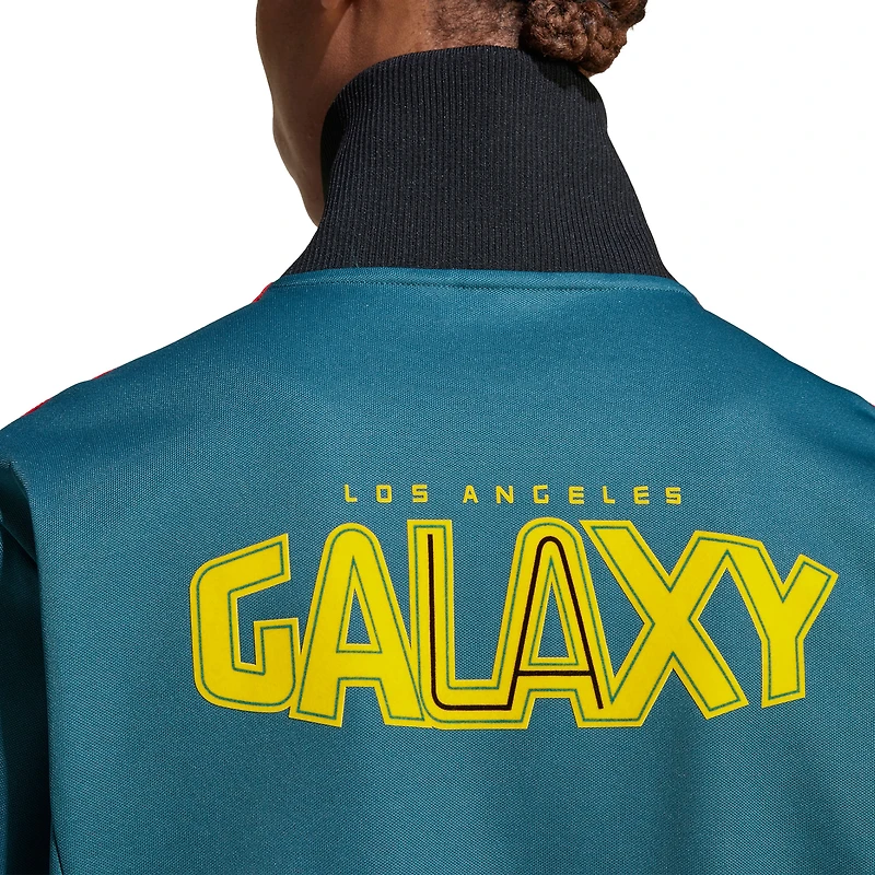 Men's adidas Originals Green LA Galaxy 2024 Anthem Full-Zip Jacket
