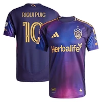 Maillot de joueur adidas Riqui Puig LA Galaxy 2025 RIZON authentique pour homme, bleu marine