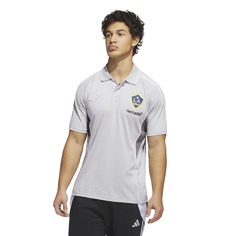 Polo d'entraînement adidas Silver LA Galaxy 2025 pour homme