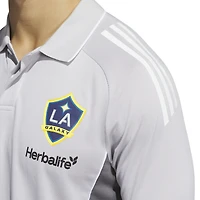 Polo d'entraînement adidas Silver LA Galaxy 2025 pour homme
