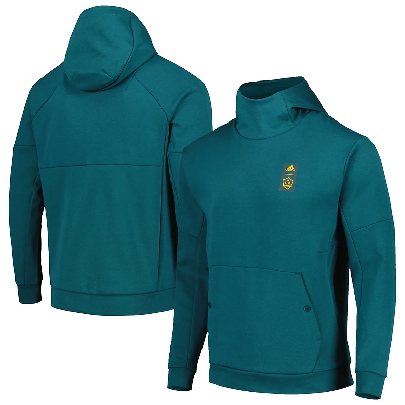 Sweat à capuche adidas LA Galaxy 2023 Player Travel pour homme, bleu sarcelle