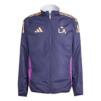 Veste zippée réversible adidas Anthem LA Galaxy 2025 pour homme, blanche/bleu marine