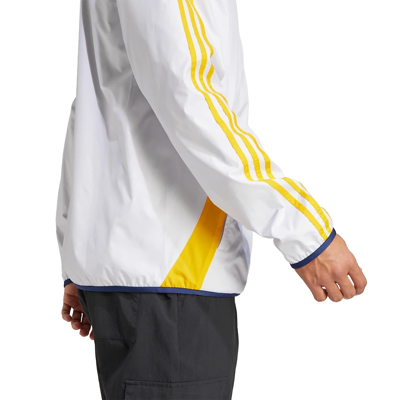 Men's adidas White/Navy LA Galaxy 2025 Anthem Reversible Full-Zip Jacket