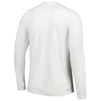Men's adidas White LA Galaxy 2024 Jersey Hook AEROREADY Long Sleeve T-Shirt