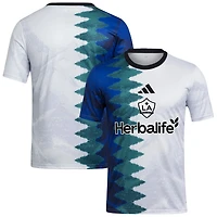 Haut d'avant-match adidas LA Galaxy 2025 Gaming AEROREADY blanc pour homme