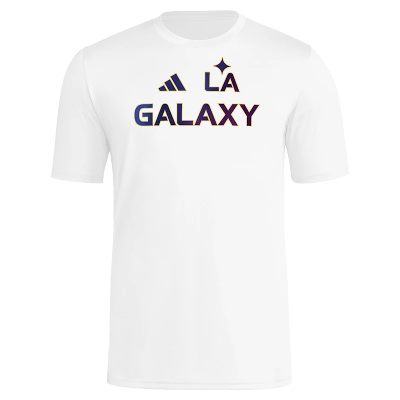 Men's adidas White LA Galaxy 2025 Jersey Hook AEROREADY T-Shirt