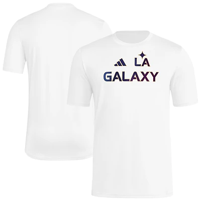 Men's adidas  White LA Galaxy 2025 Jersey Hook AEROREADY T-Shirt