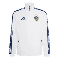 Men's adidas  White LA Galaxy 2026 Anthem Raglan Full-Zip Jacket