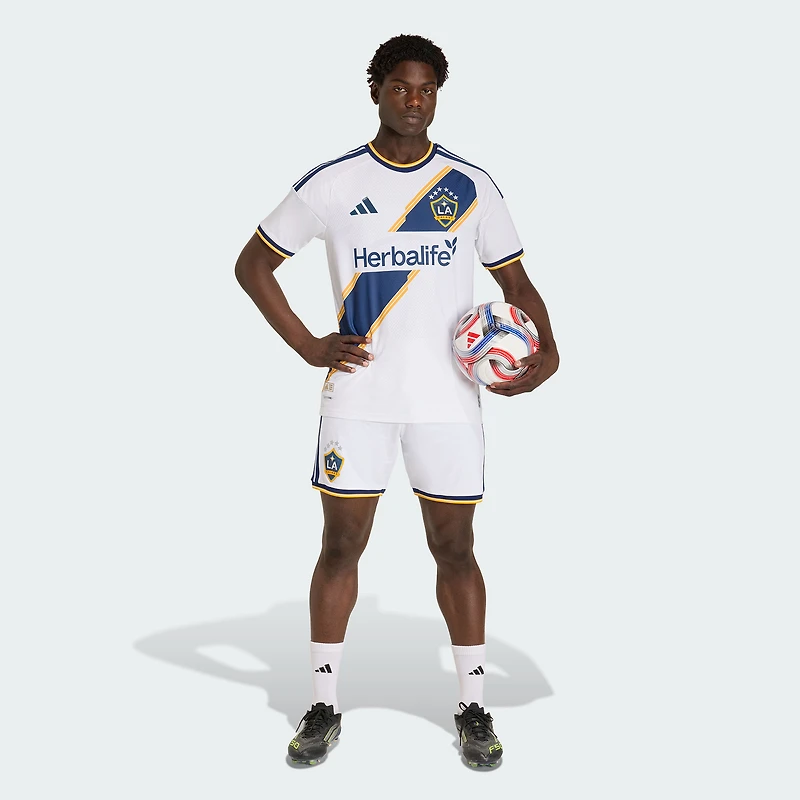 Short authentique adidas LA Galaxy 2026 blanc pour homme