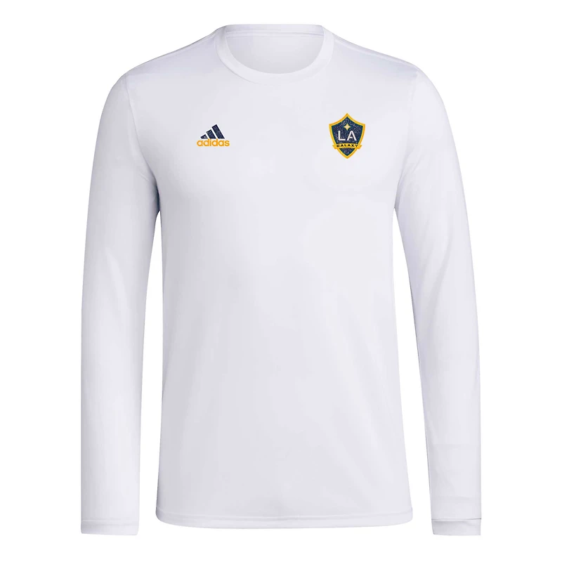 Men's adidas White LA Galaxy Local Stoic Long Sleeve T-Shirt