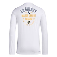 Men's adidas White LA Galaxy Local Stoic Long Sleeve T-Shirt
