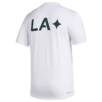 Men's adidas White LA Galaxy Team Jersey Hook AEROREADY T-Shirt