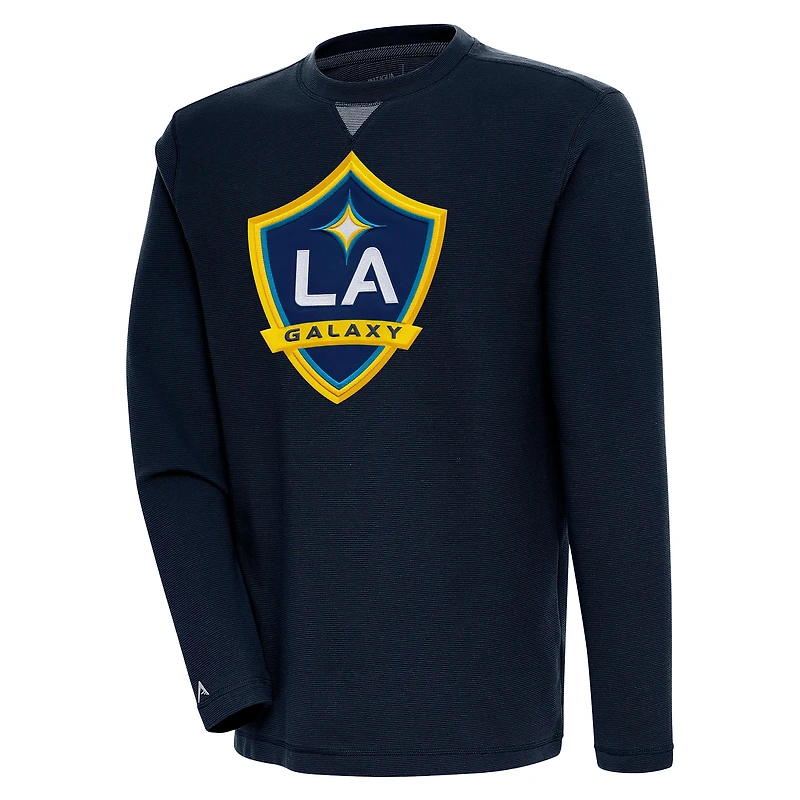 Sweat-shirt tri-blend noir Antigua LA Galaxy Flier Bunker pour homme