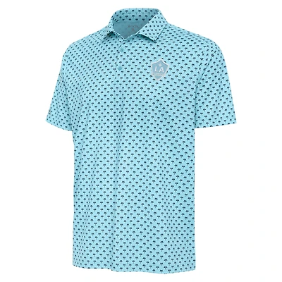 Polo Kona Antigua bleu clair LA Galaxy pour homme avec logo blanc