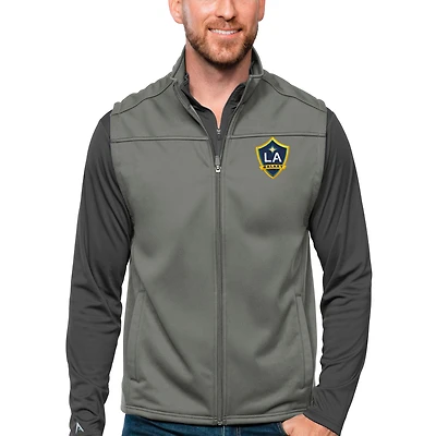 Gilet de golf zippé Antigua Steel LA Galaxy pour homme