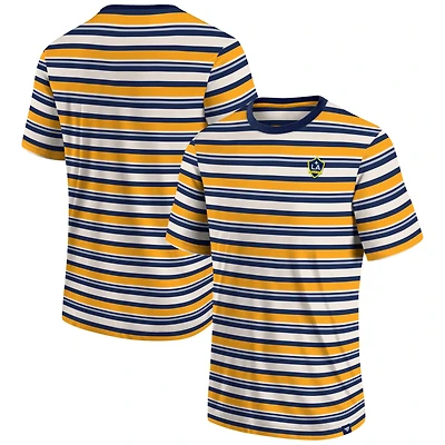 Men's Fanatics Gold LA Galaxy Shot Clock Stripe T-Shirt