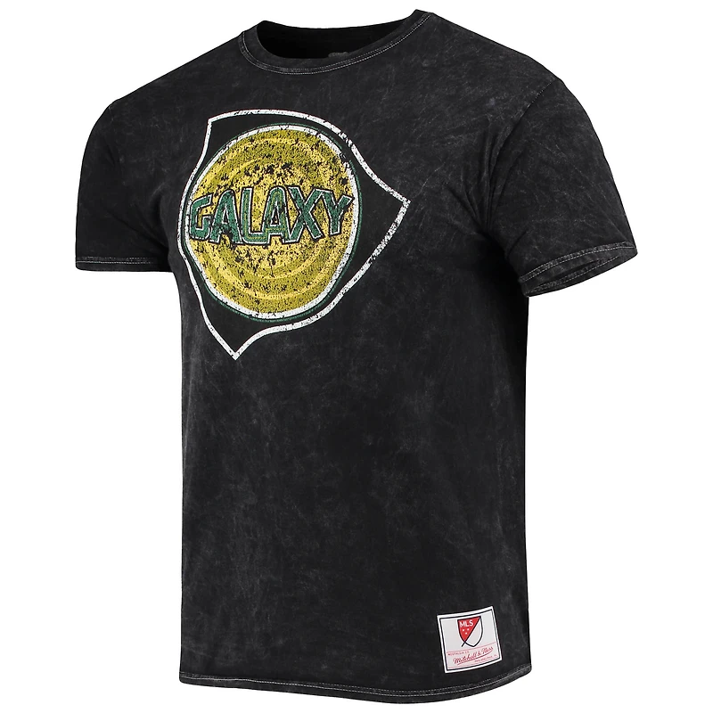 T-shirt noir Mitchell & Ness LA Galaxy Since '96 Mineral Wash pour homme