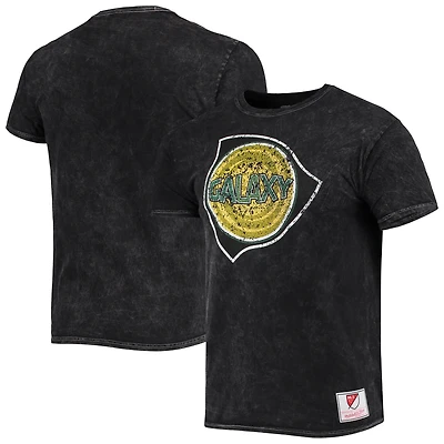 T-shirt noir Mitchell & Ness LA Galaxy Since '96 Mineral Wash pour homme