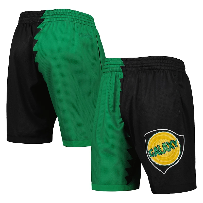 Short Swingman vert/noir Mitchell & Ness LA Galaxy pour homme