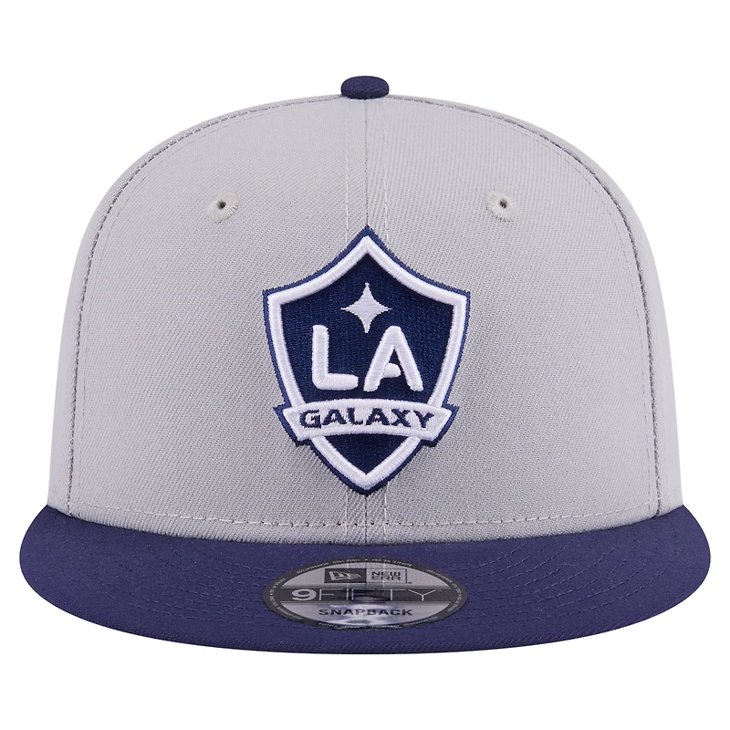 Men's New Era Gray LA Galaxy Color Pack Two-Tone 9FIFTY Snapback Hat