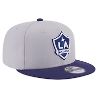 Men's New Era Gray LA Galaxy Color Pack Two-Tone 9FIFTY Snapback Hat