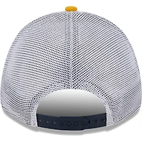 Casquette New Era bleu marine/dorée LA Galaxy Patch 9FORTY Trucker Snapback pour homme