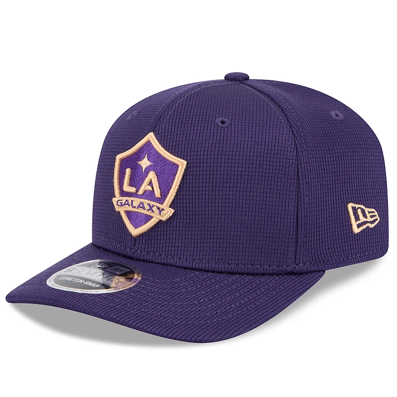Men's New Era  Purple LA Galaxy 2025 Jersey Hook 9SEVENTY Stretch-Snap Hat