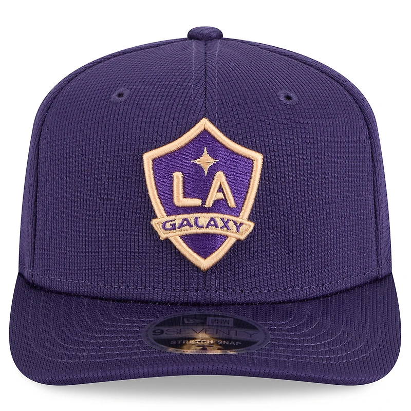 Men's New Era  Purple LA Galaxy 2025 Jersey Hook 9SEVENTY Stretch-Snap Hat
