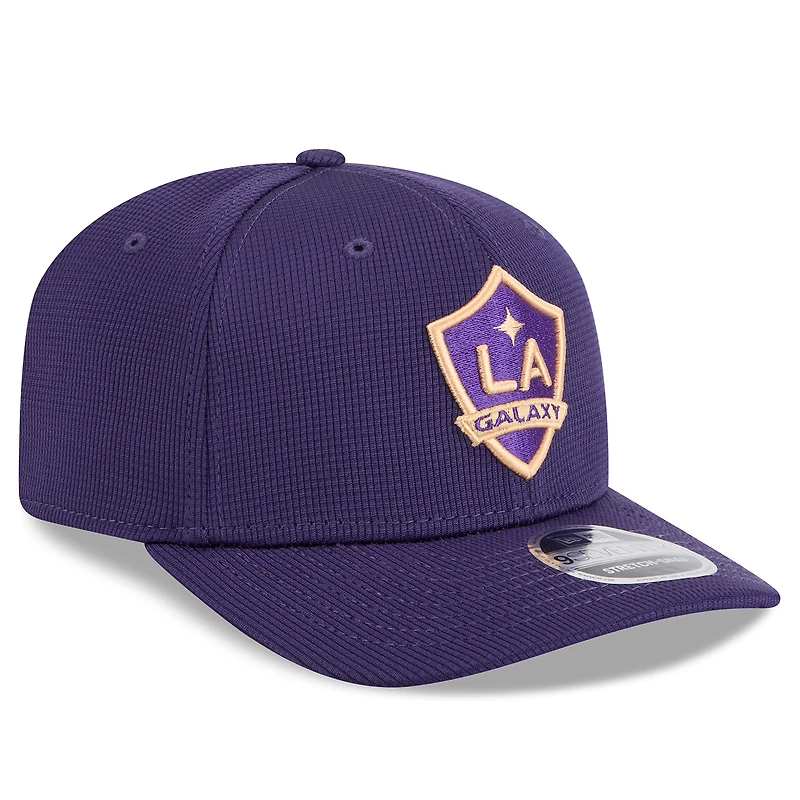 Men's New Era  Purple LA Galaxy 2025 Jersey Hook 9SEVENTY Stretch-Snap Hat
