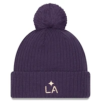 Men's New Era  Purple LA Galaxy 2025 Jersey Hook Cuff Knit Hat with Pom