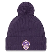 Men's New Era  Purple LA Galaxy 2025 Jersey Hook Cuff Knit Hat with Pom