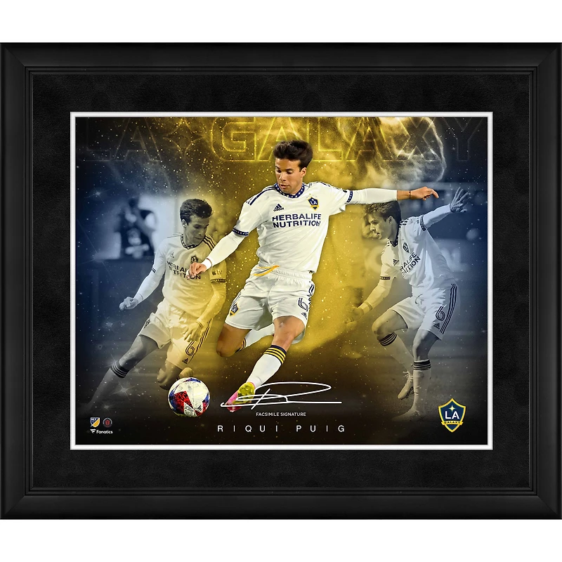 Riqui Puig LA Galaxy Framed 16" x 20" Stars of the Game Collage - Facsimile Signature