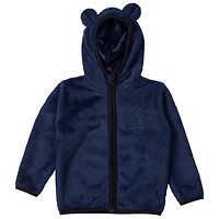 Sweat à capuche zippé en polaire LA Galaxy Tie-Breaker Teddy bleu marine pour tout-petits Sport Design Sweden