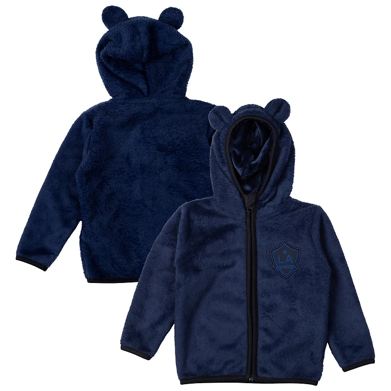 Sweat à capuche zippé en polaire LA Galaxy Tie-Breaker Teddy bleu marine pour tout-petits Sport Design Sweden