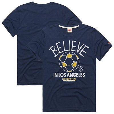 T-shirt unisexe bleu marine hommage LA Galaxy MLS x Ted Lasso Believe Graphic Tri-Blend