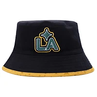 Unisex Live Breathe Futbol Black/Gold LA Galaxy Supernova Reversible Bucket Hat