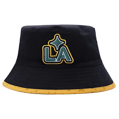 Unisex Live Breathe Futbol Black/Gold LA Galaxy Supernova Reversible Bucket Hat