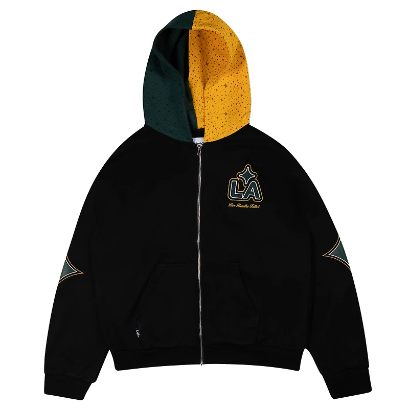 Sweat à capuche unisexe Live Breathe Futbol noir LA Galaxy entièrement zippé