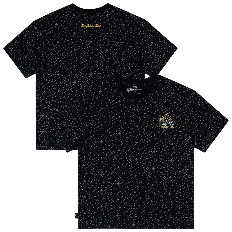 T-shirt unisexe Live Breathe Futbol noir LA Galaxy Supernova