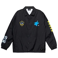 Veste d'entraîneur unisexe noire à boutons-pression Peace Collective x Sesame Street LA Galaxy