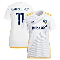 Maillot de joueur adidas Gabriel Pec blanc LA Galaxy 2024 Angelino Kit Replica pour femme