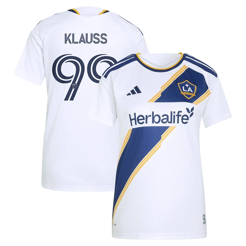 Women's adidas João Klauss White LA Galaxy 2026 The VeloCITY Kit Replica Jersey