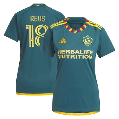 Women's adidas Marco Reus Green LA Galaxy 2024 Kit Replica Player Jersey