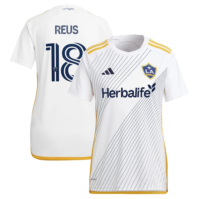 Maillot de joueur adidas Marco Reus blanc LA Galaxy 2024 Angelino Kit Replica pour femme