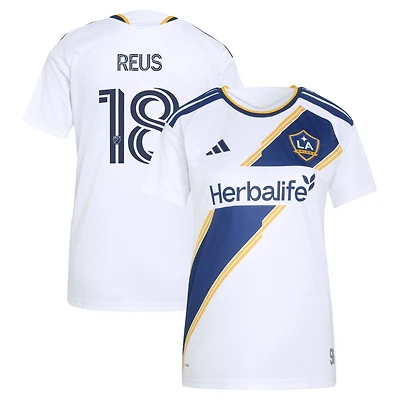 Women's adidas Marco Reus White LA Galaxy 2026 The VeloCITY Kit Replica Jersey