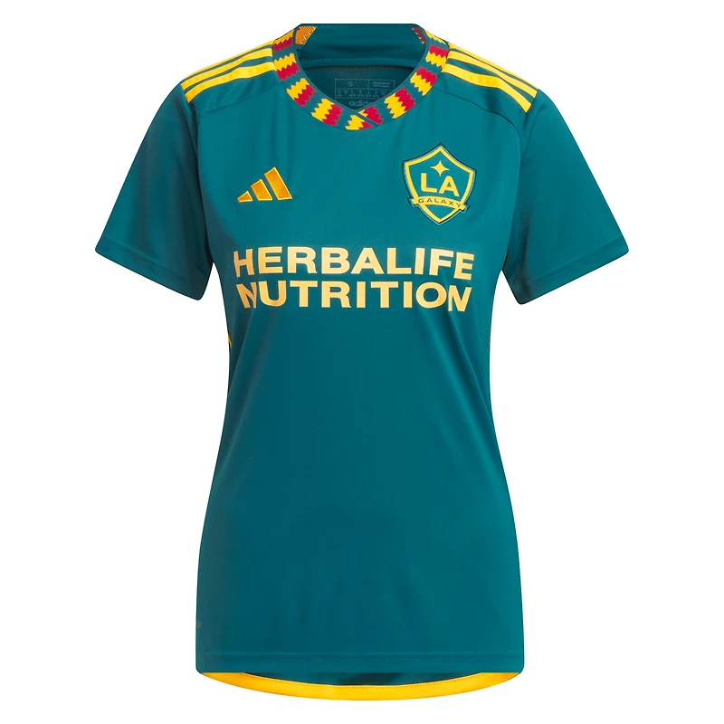 Maillot de joueur adidas Riqui Puig LA Galaxy 2024 Kit Replica pour femme, vert